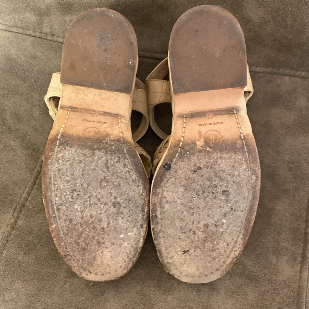 Chanel platform sandals, calfskin light beige size 40 - Picture 8 of 11